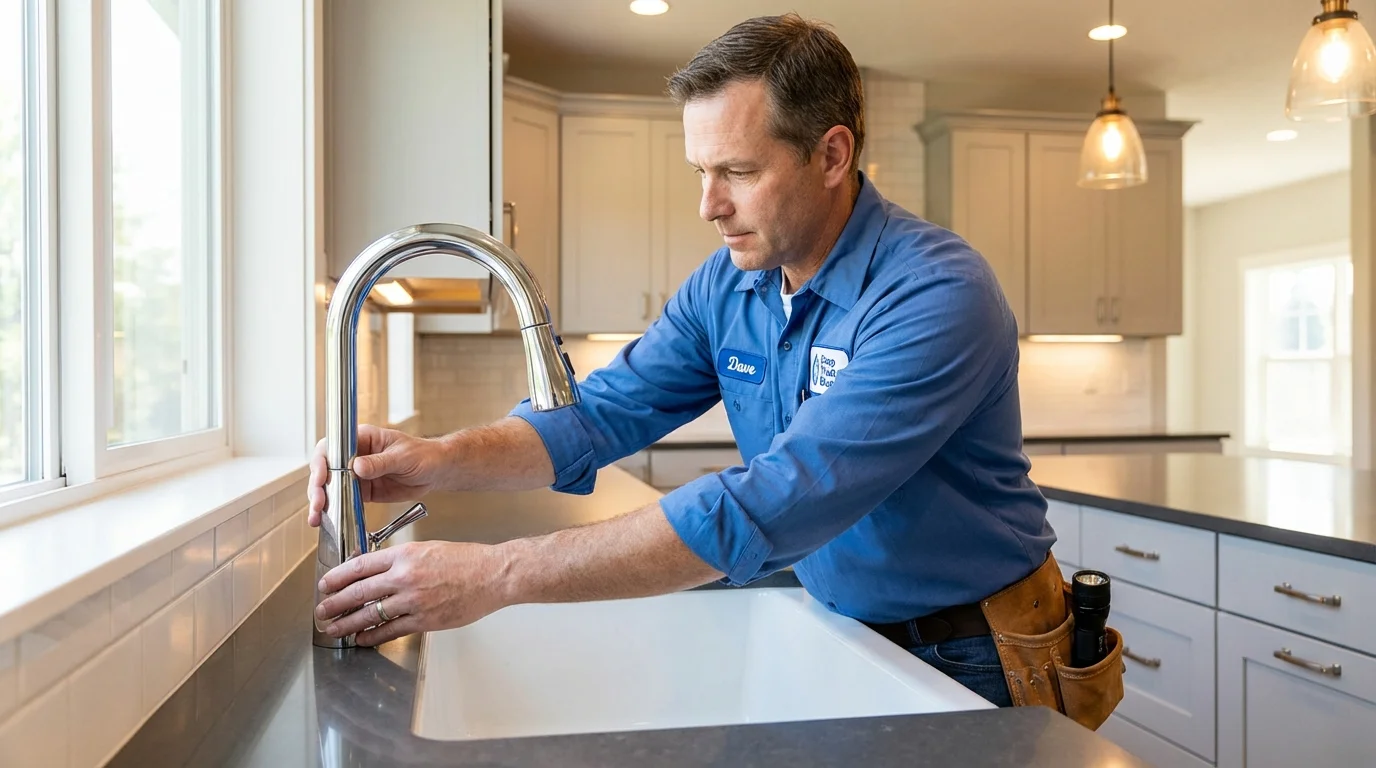 Kitchen faucet installation by Johns Plumbing LLC in Roundup