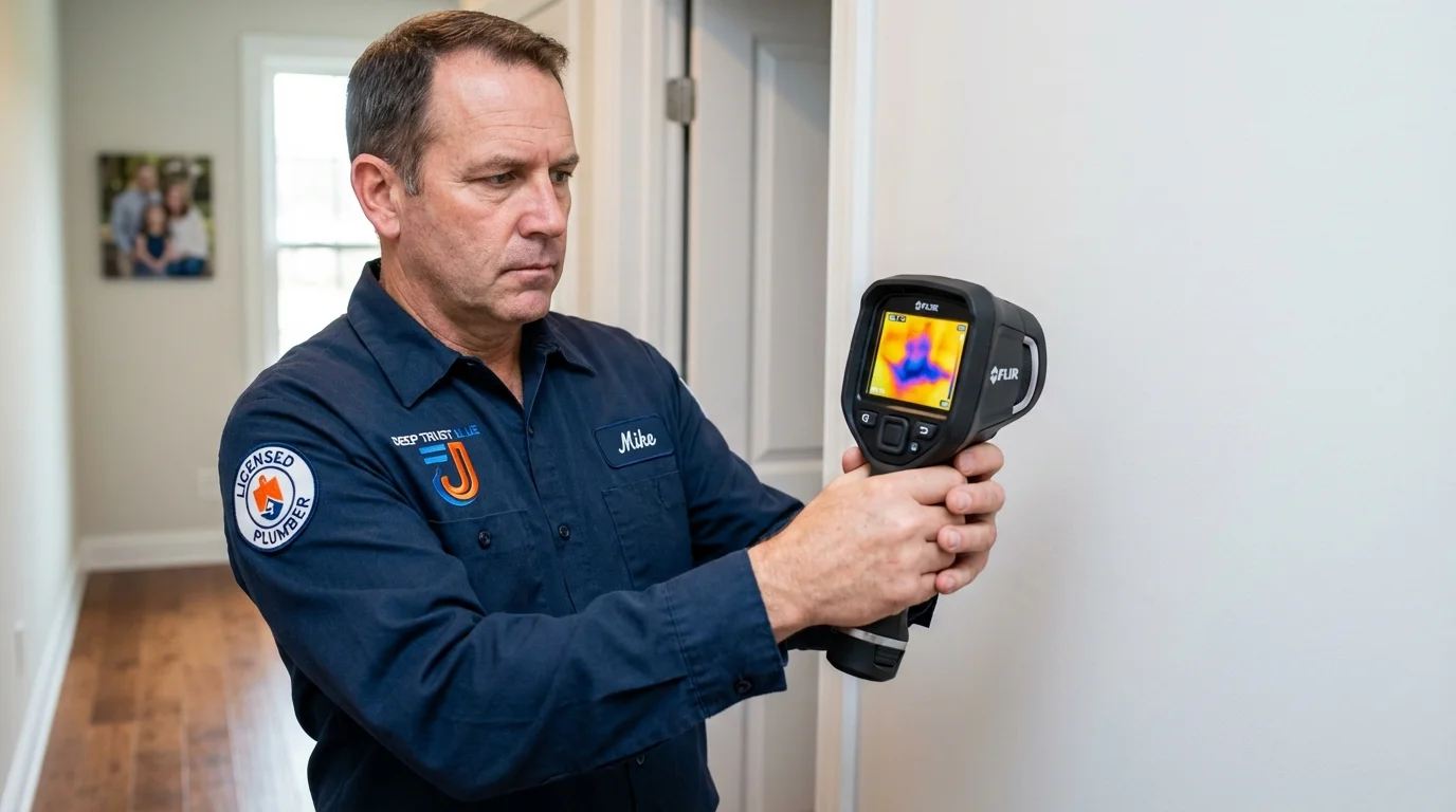 Thermal imaging leak detection by Johns Plumbing LLC in Roundup